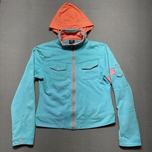 Le Tigre Track‎ Jacket Youth XL Preppy Hoodie Sweatshirt Full Zip Pockets Hiking
